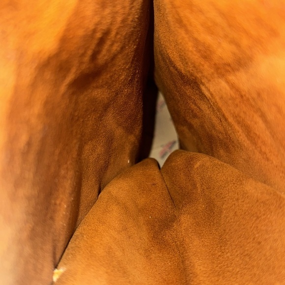 Minnetonka brown suede front leather lace up moccasin flat boots size 8 - Picture 10 of 16